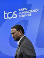 TCS CEO Announces Q1 Results In Mumbai