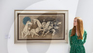 Crossing Borders: Modern Art from South Asia, a landmark exhibition preview at Phillips auction House, London, UK.