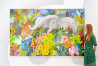 Crossing Borders: Modern Art from South Asia, a landmark exhibition preview at Phillips auction House, London, UK.