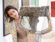 Crossing Borders: Modern Art from South Asia, a landmark exhibition preview at Phillips auction House, London, UK.