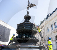 Eros also known as The Shaftesbury Memorial Fountain in Piccadilly Circus, London, UK.