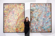 Cosmic Carpark Paintings by Ed Sheeran being sold to raise funds for the Ed Sheeran Foundation, a UK-wide initiative aimed at providing inclusive, high-quality music education for every child at the HENI Gallery,  London, Great Britain 
Press view 
10th