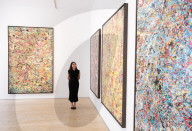 Cosmic Carpark Paintings by Ed Sheeran being sold to raise funds for the Ed Sheeran Foundation, a UK-wide initiative aimed at providing inclusive, high-quality music education for every child at the HENI Gallery,  London, Great Britain 
Press view 
10th