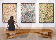 Cosmic Carpark Paintings by Ed Sheeran being sold to raise funds for the Ed Sheeran Foundation, a UK-wide initiative aimed at providing inclusive, high-quality music education for every child at the HENI Gallery,  London, Great Britain 
Press view 
10th