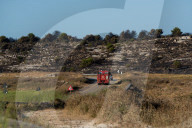 Wildfire Affects Mediterranean Scrub Near Otranto