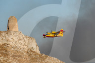 Wildfire Affects Mediterranean Scrub Near Otranto