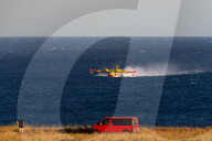 Wildfire Affects Mediterranean Scrub Near Otranto