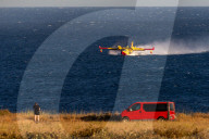 Wildfire Affects Mediterranean Scrub Near Otranto