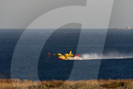 Wildfire Affects Mediterranean Scrub Near Otranto