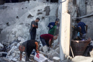 Aftermath of Israeli Strike In Gaza