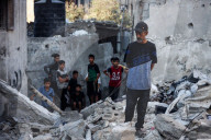 Aftermath of Israeli Strike In Gaza