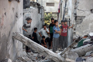 Aftermath of Israeli Strike In Gaza