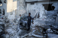 Aftermath of Israeli Strike In Gaza