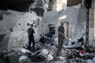 Aftermath of Israeli Strike In Gaza