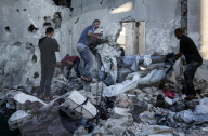 Aftermath of Israeli Strike In Gaza