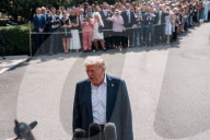 President Trump Departs White House To Review Flood Damage In Texas On July 11, 2025.