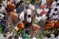 Floral Merit Making Ceremony For The Buddhist Lent Day.