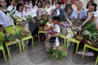 Floral Merit Making Ceremony For The Buddhist Lent Day.