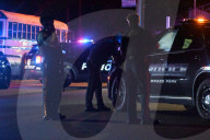 Heavily Armed Law Enforcement Converge On Market Street At Home