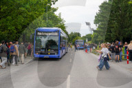 MVG Bus Line 144 At Olympiaberg Stop In Munich