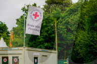 Bavarian Red Cross First Aid Station At Festival Grounds