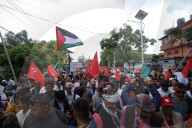 Solidarity March In Nepal For Palestine And Iran