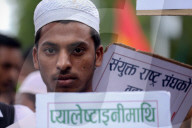 Solidarity March In Nepal For Palestine And Iran