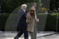 President Trump And First Lady Melania Trump Hold A White House Departure
