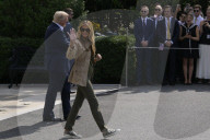 President Trump And First Lady Melania Trump Hold A White House Departure