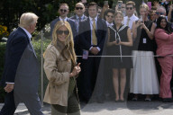 President Trump And First Lady Melania Trump Hold A White House Departure