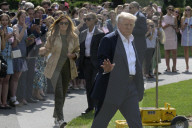President Trump And First Lady Melania Trump Hold A White House Departure