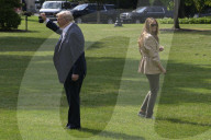 President Trump And First Lady Melania Trump Hold A White House Departure