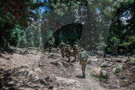 Indian Soldiers Conduct Patrolling Near Baisaran Valley In Pahalgam 