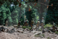 Indian Soldiers Conduct Patrolling Near Baisaran Valley In Pahalgam 