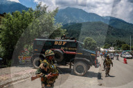 Indian Soldiers Conduct Patrolling Near Baisaran Valley In Pahalgam 