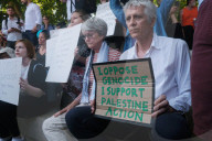 Palestine Action Supporters Gather Outside Parliament In Westminster, London