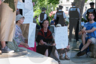 Palestine Action Supporters Gather Outside Parliament In Westminster, London