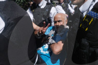 Palestine Action Supporters Gather Outside Parliament In Westminster, London