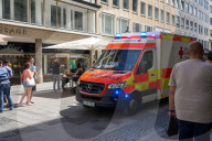 German Ambulance In Emergency Operation