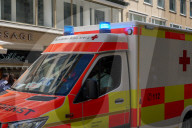 German Ambulance In Emergency Operation