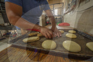 Production Of Mexican Sweet Bread ‘ Concha Elote’