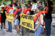 Demonstrators Call Out Texas Government Failures Following Deadly Floods 