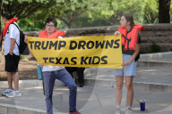 Demonstrators Call Out Texas Government Failures Following Deadly Floods 