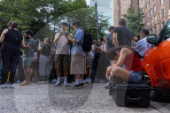 Crowds Gather To Watch Manhattanhenge 
