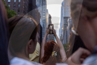 Crowds Gather To Watch Manhattanhenge 