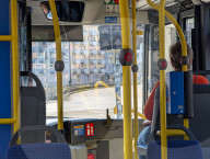 Interior View Of MVG Bus In Munich