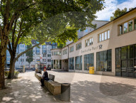 Post Office And Senior Citizen At Am Harras In Munich