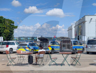 Police Dog Squad Vehicles At Memmingen Airport