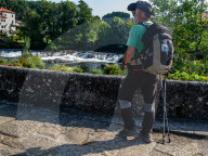 Walking From Santiago To Muxia, In Spain.