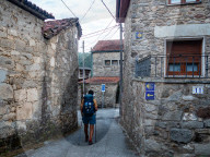 Walking From Santiago To Muxia, In Spain.